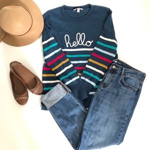 New! “Hello” lightweight sweater